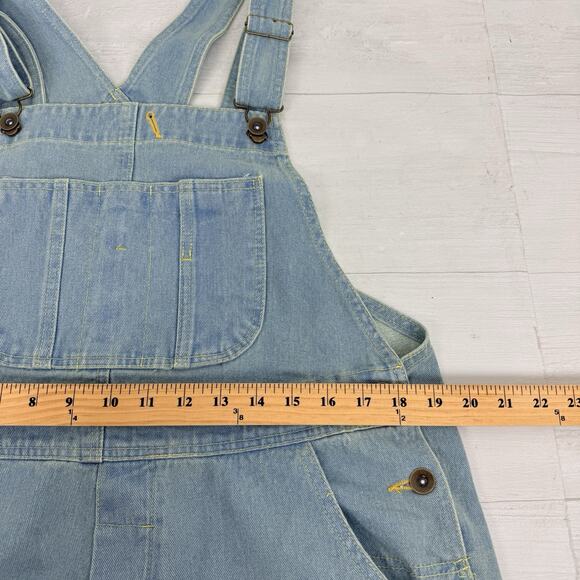 Monthorigin Loose Fit Baggy Distressed Denim Drop Crotch Overalls Size L Slouchy - Picture 10 of 14